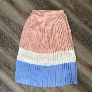 Tri-Color Midi Skirt - S